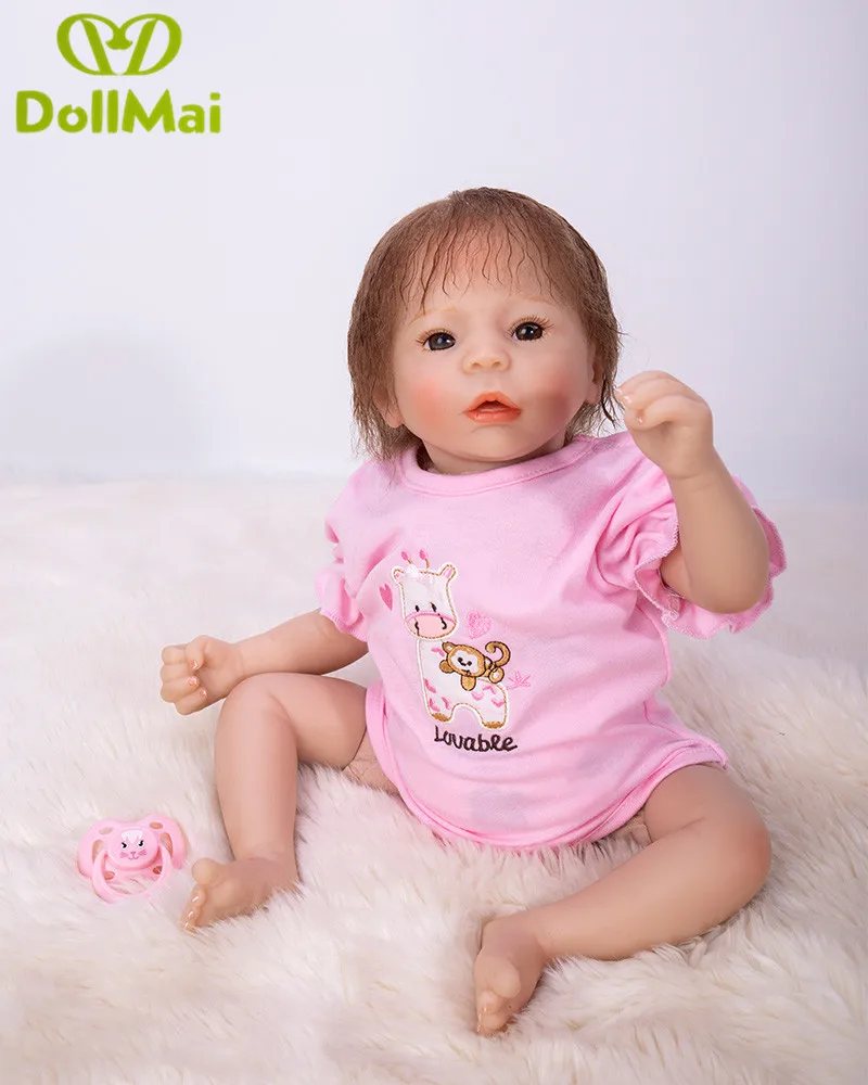 Куклы DollMai Reborn 48 см настоящие живые силиконовые куклы reborn Детские игрушки оптовая