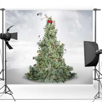 

MEHOFOTO Merry Christmas Vinyl Photography Background For Children Tree New Fabric Flannel Backdrop For photo studio ST375