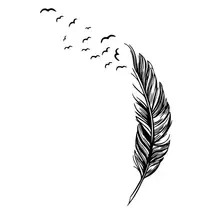 Wedding Party Background Decorations Birds Flying Feather Wall Stickers Removable Bedroom Home Decal Mural Art