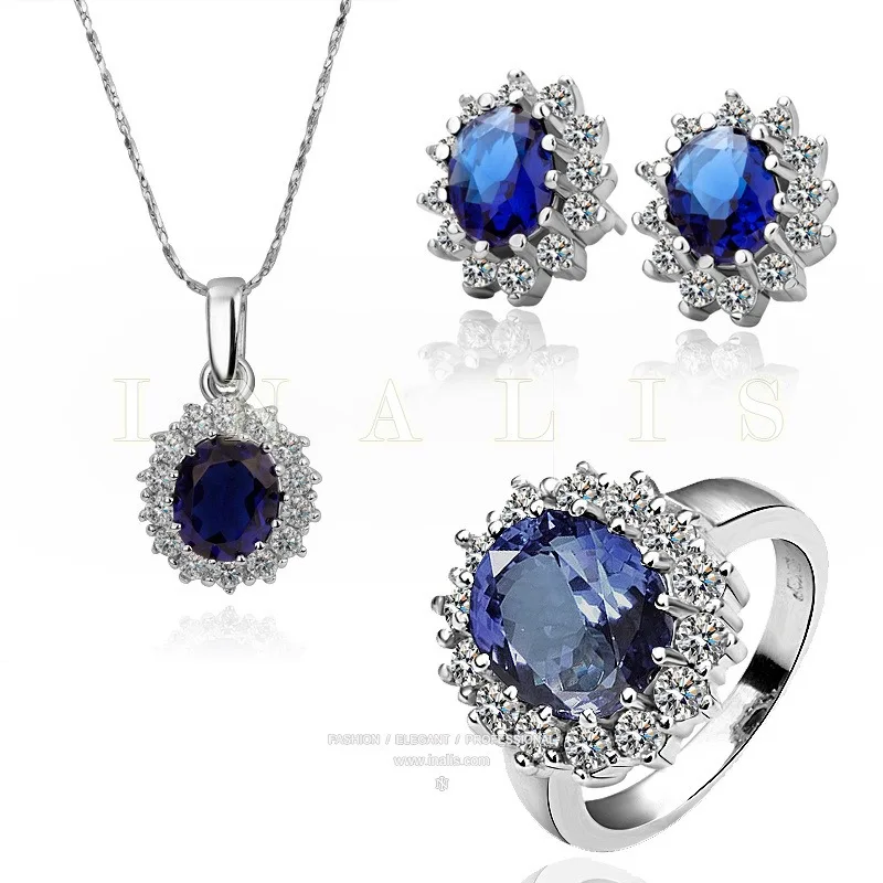 

2017 TOP Jewelry The New Sets Crystal From Swarovski Fashion Jewelry Pure Stainless Steel Earrings Necklace Ring
