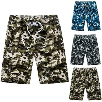 

Mens Pant Men's Casual Camouflage Printing Beach Pocket Surfing Swimming Loose Pants
