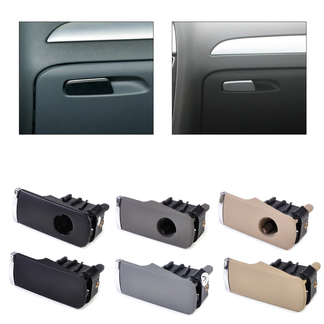SXYSNX Glove Box Lock Lid Handle W Lock Hole Cylinder 8E1857131 Fit for Audi A4 8E B6 B7 2002-2008