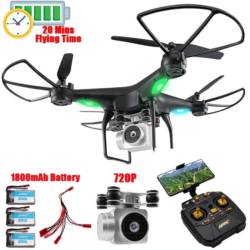 

INKPOT Outdoor RC Quadcopter JJR/C JJRC H68 Drone with Camera HD 720P High Mode Headless Mode Dron 20 Mins Action Time