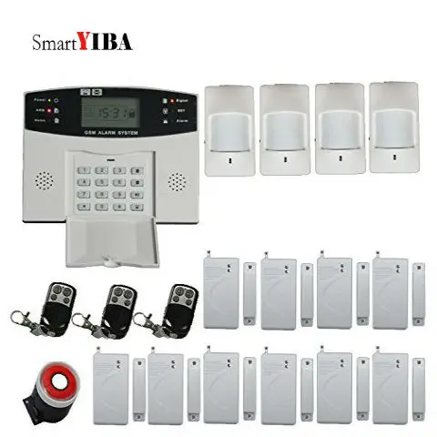 SmartYIBA охранной сигнализации системы GSM сенсор движения голосовые подсказки дома 2 г SIM GPRS SMS Push набора жилых сигнализации