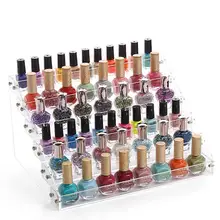 Moda Desmontable 6 Tier Soporte de Exhibición Titular de Rack Esmalte de Uñas Maquillaje Cosmético Del Organizador Del Lápiz Labial