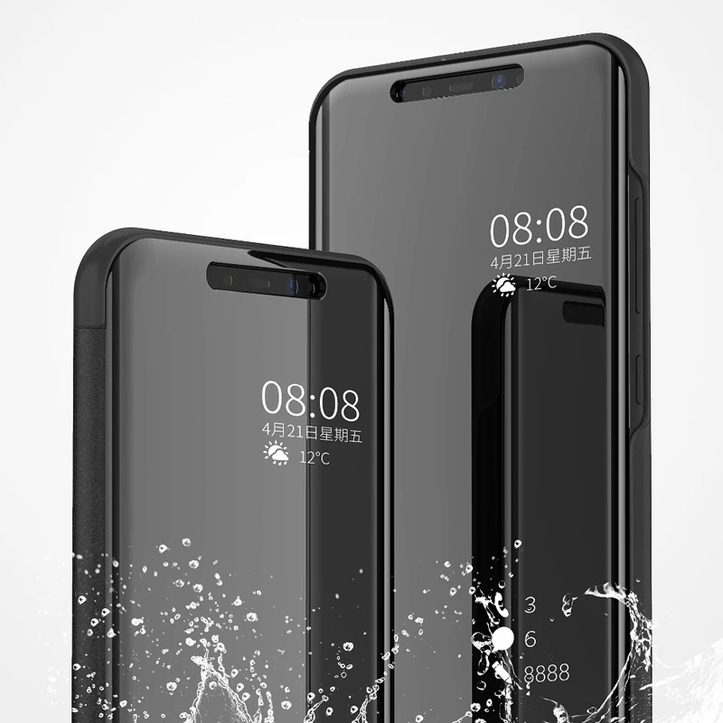 XinWen роскошный зеркальный кожаный чехол etui для samsung galaxy M10 M20 A10 A20 A30 A40 A50 A70 телефон флип Смарт