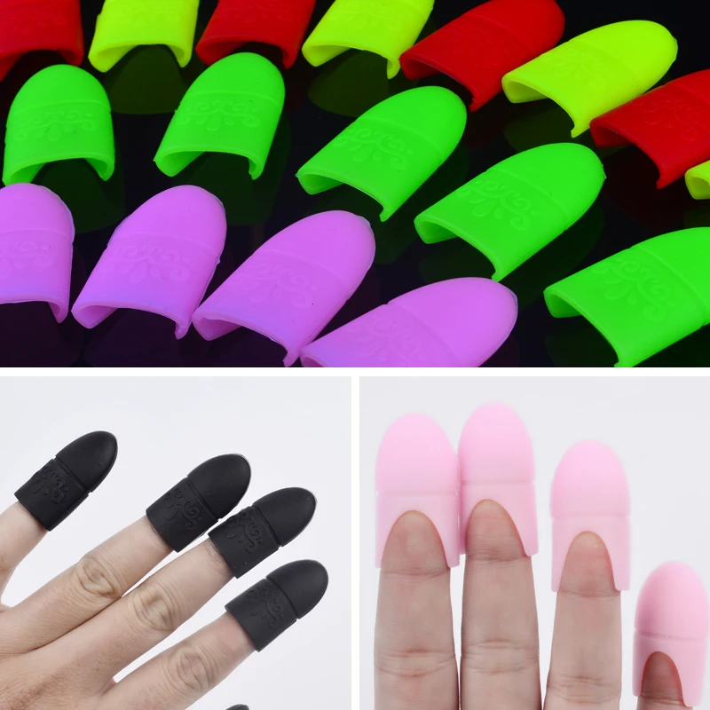 

YZWLE 5pcs/set UV Gel Polish Remover Wraps Silicone Soak Off Cap Clip Nails Nail Art Tools
