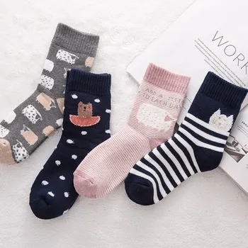 

PEONFLY thickening Cotton Animal Cartoon Heap funny novelty happy cute Socks colorful kawaii hosiery women Autumn Winter