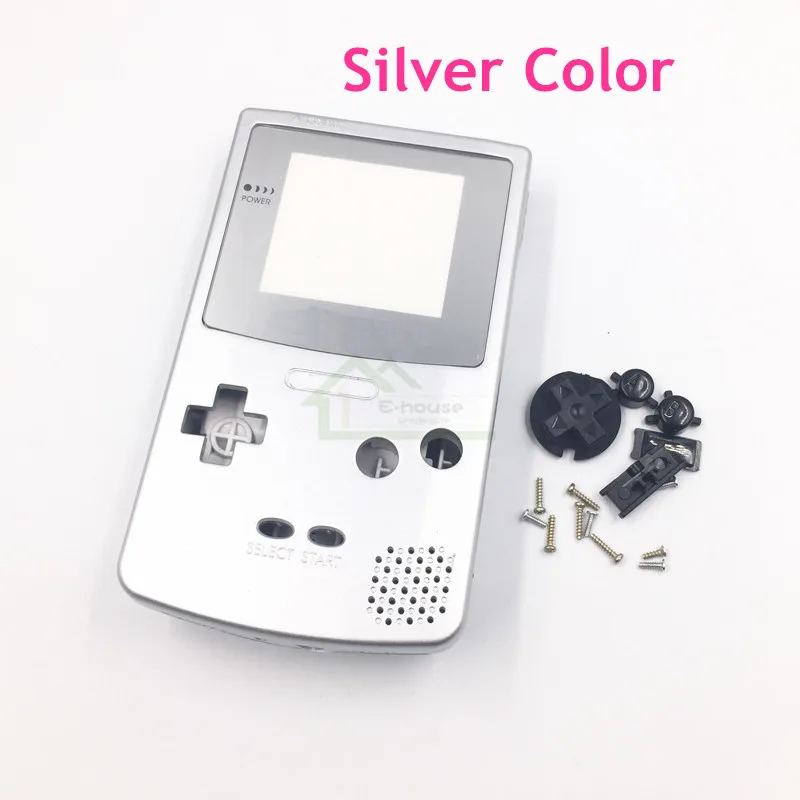 Чехол для корпуса E-house серебристого цвета Сменный игровой консоли Gameboy с