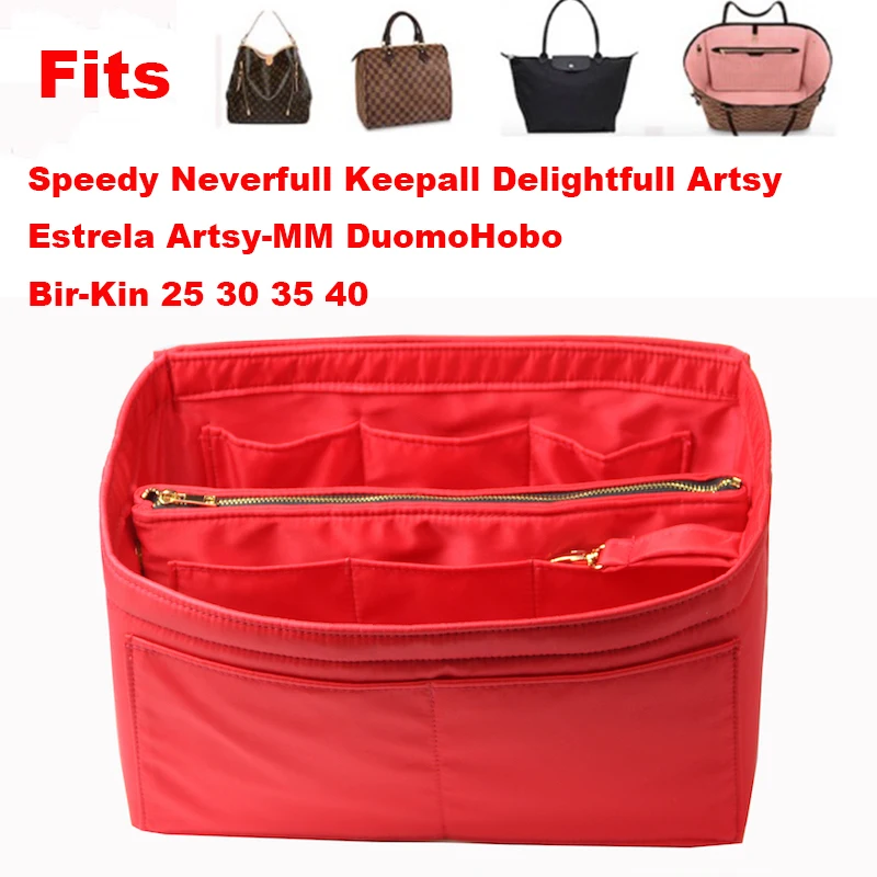 

Fits[Neverfull MM PM GM Speedy]Purse Organizer waterproof Oxford Cloth Handbag Organizer Bag In Bag Tote(w/Detachable Zip Pocket