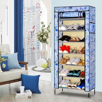 

Shoe Racks Living Room Furniture Home Furniture steel tube+oxford multi functional shoe rack 133*60*30cm whole sale hot new 2016