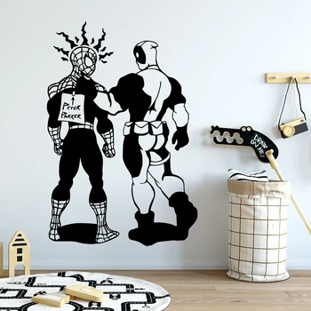 

Creative Dead waiter and spiderman Wall Stickers Modern Fashion Wall Sticker Decor Living Room Bedroom Removable Mural Poster