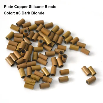 

1000pcs 3.4*2.0*6.0MM Plate edge Copper Tube COPPER SILICONE High quality Beads Silicone Micro Ring for Hair Extension Tools