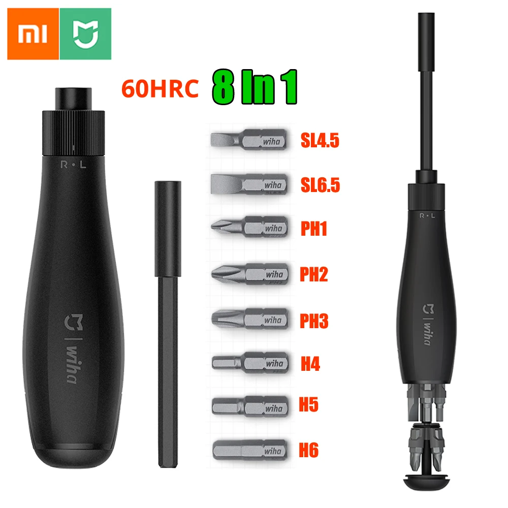 100% Набор отверток Xiaomi Mijia Wiha 8 в 1 многофункциональные высокоточные картриджи для
