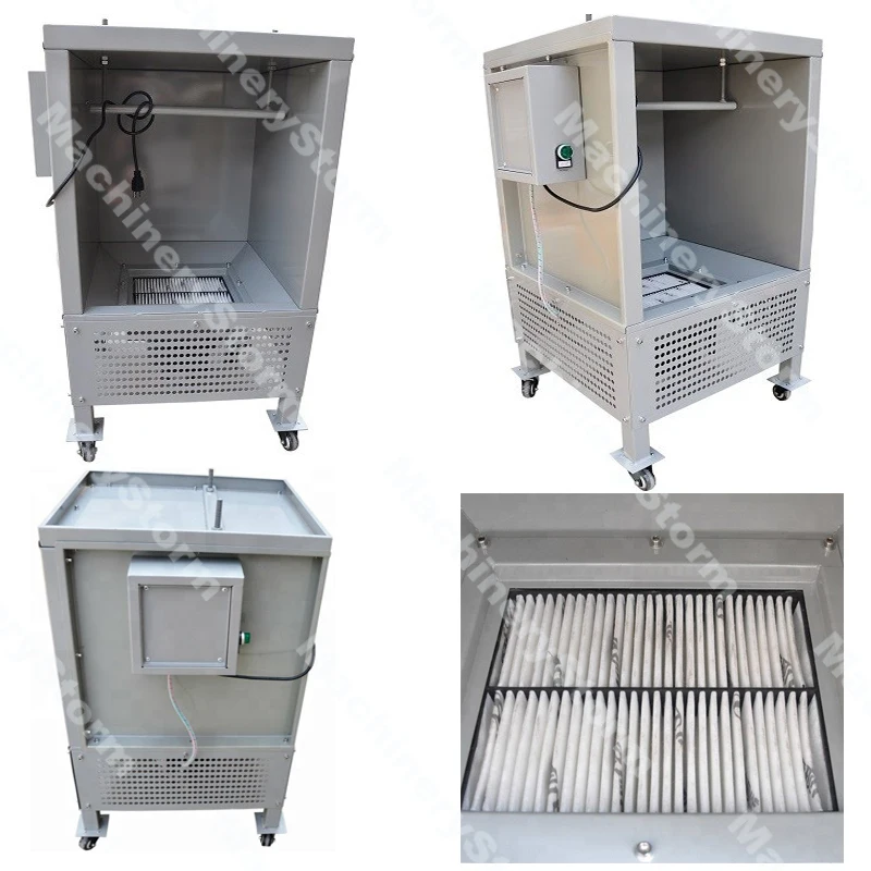 

Mini Lab Powder Coating Spray Booth for Small Parts portable spray booth Recyclable Manual Powder Spray Coating Booth For Test