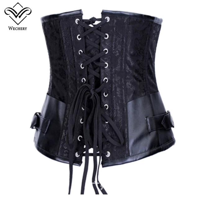 Women's Corset Steampunk Body Shapewear Woman Brown Gothic Clothes Bodice  Bustier Vintage Burlesque Goth Waist Lace-up Corsets - AliExpress