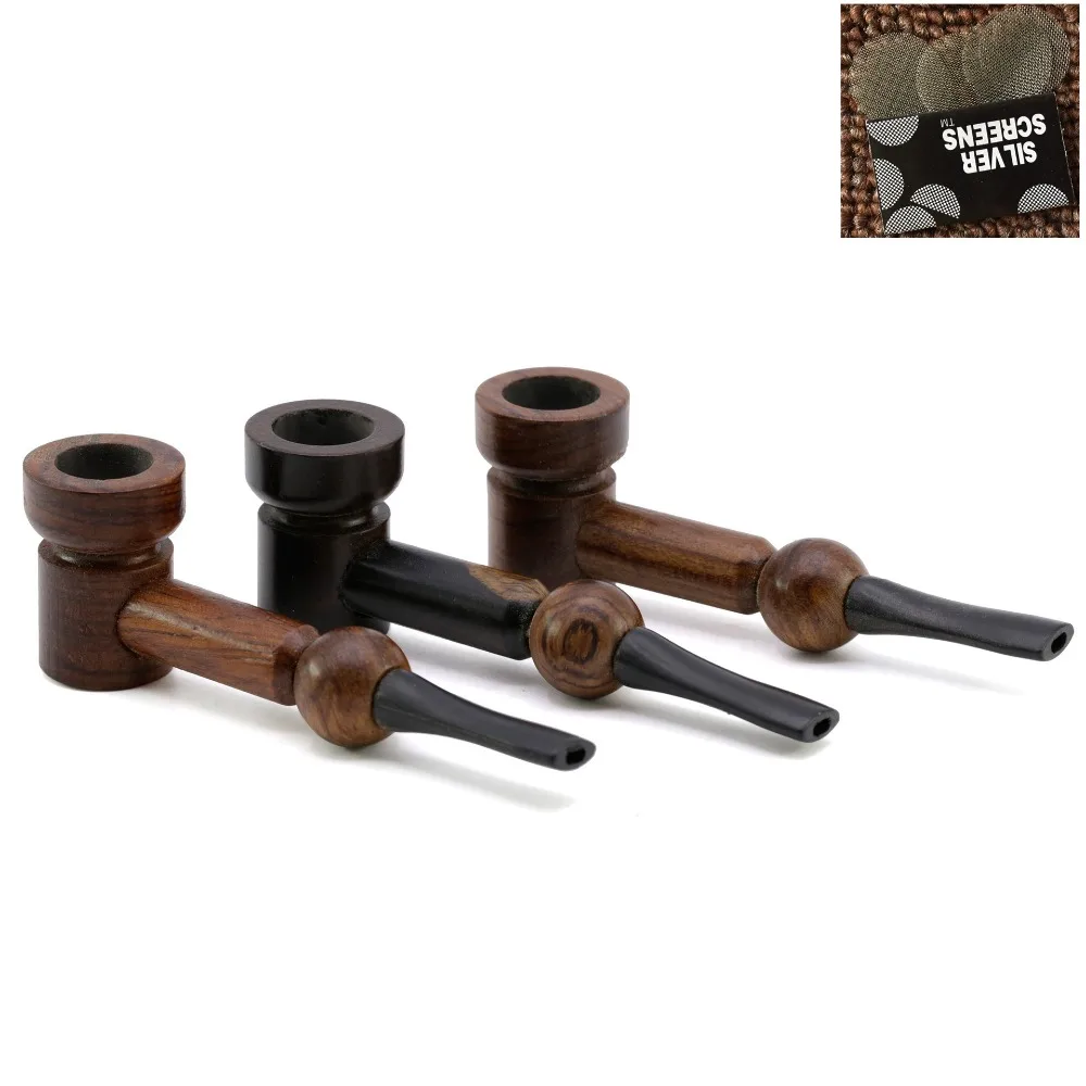 Hot 1Pcs mini 90 mm portable creative wood pipe pipe portable pipe