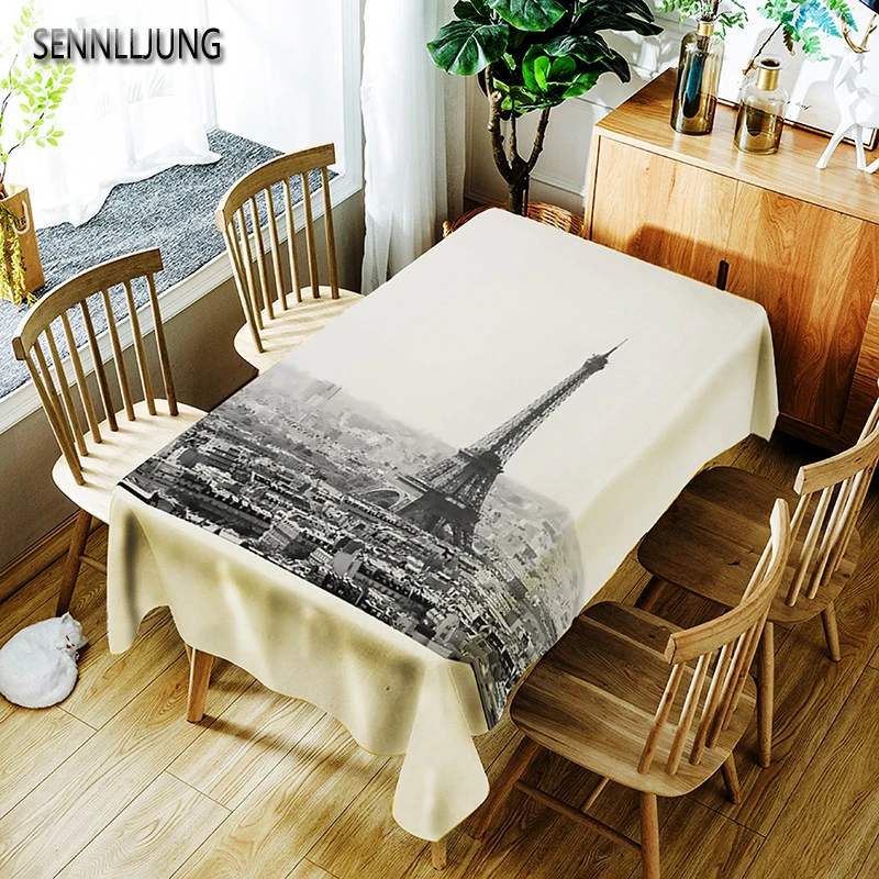 

SENNLLJUNG Waterproof Oilproof Table Cloth Tablecloth-for-table Polyester Rectangular Table-cloth Table Decor Toalha De Mesa