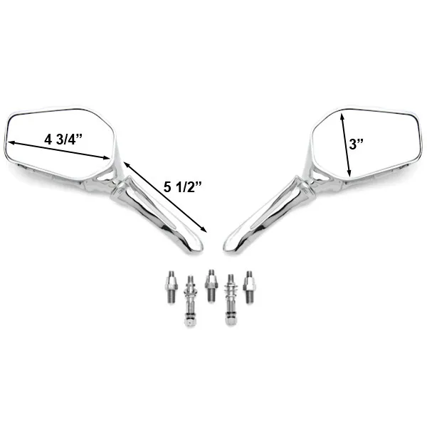 Custom Black Motorcycle Skeleton Bone Mirrors For Suzuki Savage LS 650