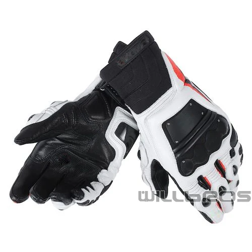 

Hot Sales!Motocross MTB Bike Riding Moto Mountain Bicycle Leather White Black Glove
