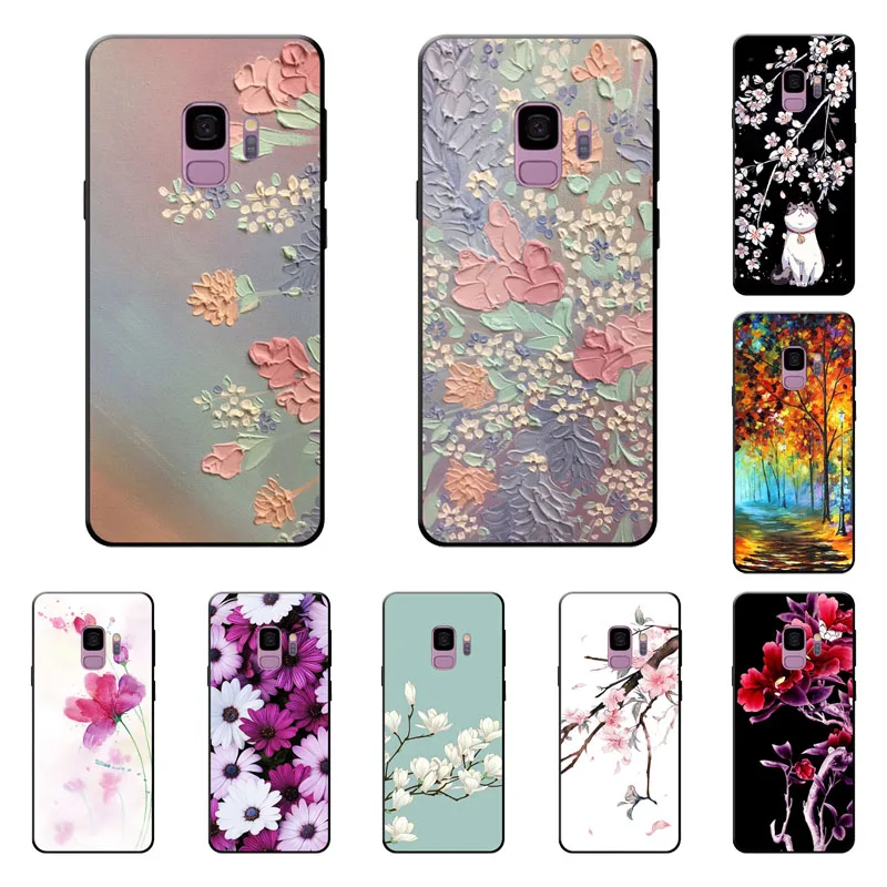 

For Samsung Galaxy A6 2018 Case,Silicon Full flower Painting Soft TPU Back Cover for Samsung Galaxy A6 plus 2018 Phone bags