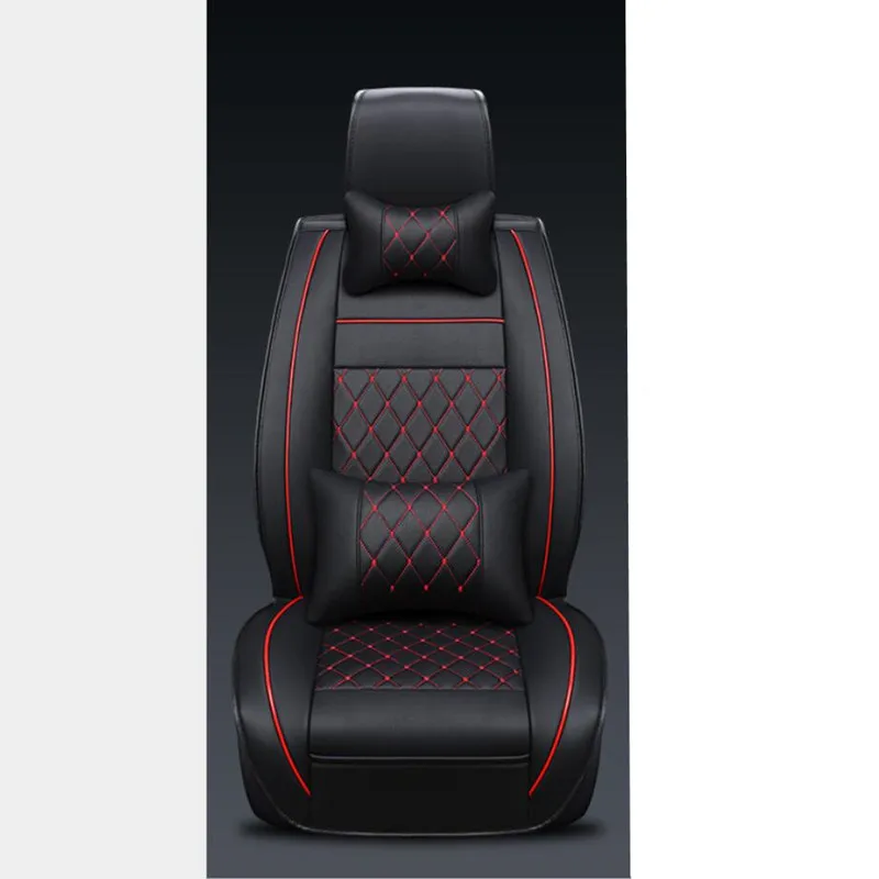 Автомобильные универсальные кожаные чехлы для сидений автомобиля для hyundai ix35 i30 ix25 Elantra accent tucson Sonata Авто стиль - Название цвета: 1pc Deluxe Edition