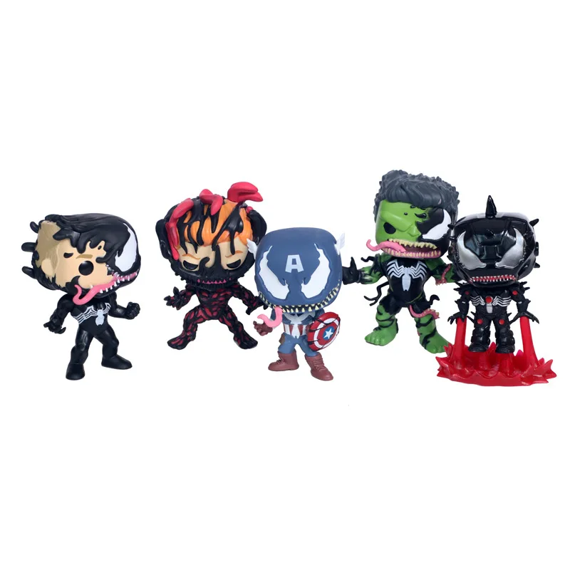 Мстители экшн Funko Pop Venom Капитан Америка фигурка железного человека Халк Carnage
