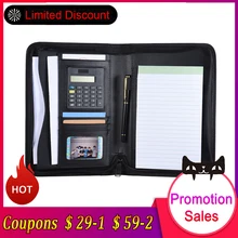 Чехол-книжка из искусственной кожи A5, портативный деловой портфель, чехол для документов, органайзер, органайзер для офиса