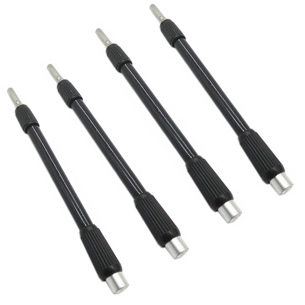 4pcs Flexible Flexi 1/8" Hex Shank Screwdriver Extension Bar Drill