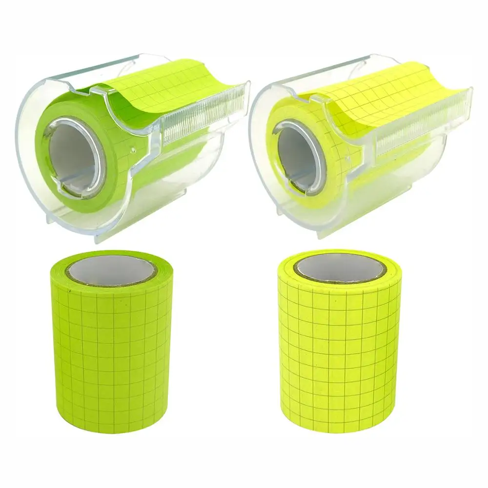 

4A Roll Sticky Notes,Full Adhesive,Width x Length 2x315 Inches,Neon Yellow Green,Grid,Self-Stick Notes,4A PSS 9-1 Grid-NYNGx2