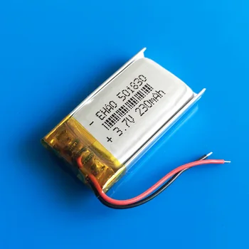 

3.7V 230mAh 501830 501730 lithium li-polymer li ion rechargeable battery for MP3 MP4 GPS bluetooth smart watch headset camera