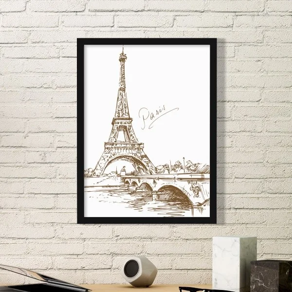 

Eiffel St.Paul's Cathedral Britain England London Iandmark Pattern Simple Picture Frame Art Prints of Paintings Home Wall Decal