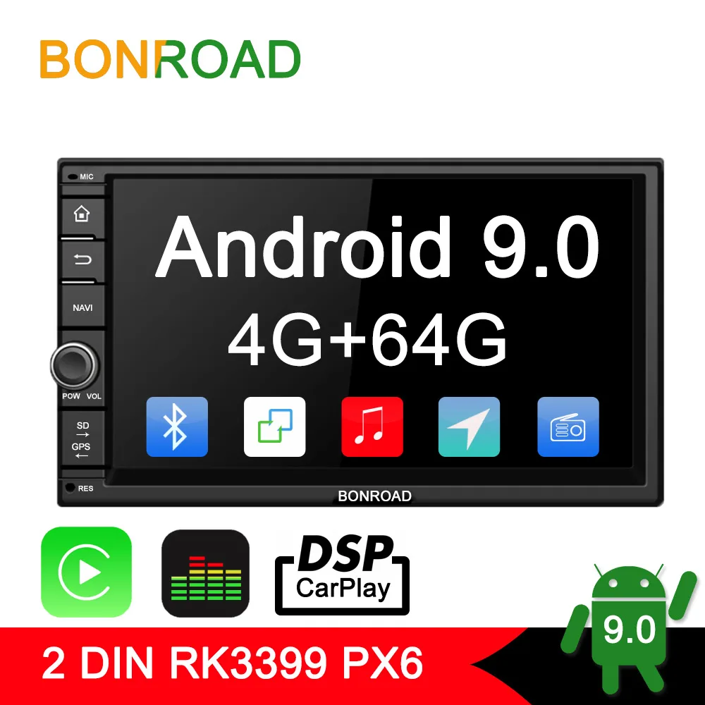 

Bonroad 2Din Android Car Multimedia Player For Nissan Car stereo receiver DVD with radio RDS GPS Navigation Video RAM4G ROM64G