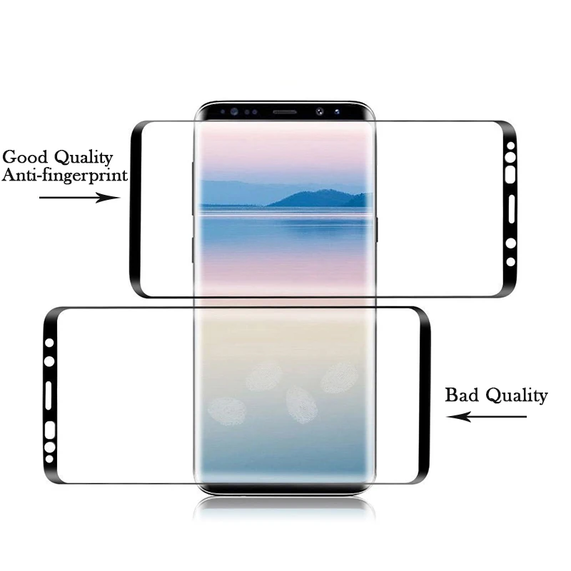 10D полное покрытие изогнутое закаленное стекло для Samsung Galaxy S9 S8 Plus Защита экрана S7