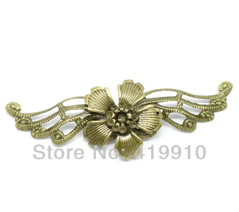 

Free shipping-10Pcs Antique Bronze Filigree Flower Wing Wraps Connectors Crafts Gift Decoration DIY Findings 9.7x3.4cm J0061