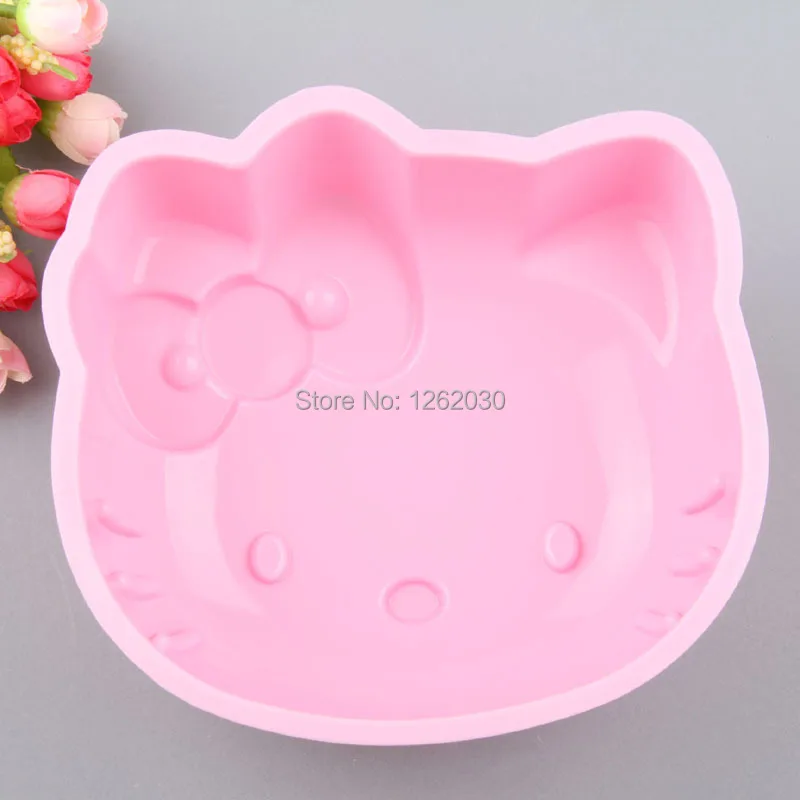6 дюймов розовый hello kitty торт плесень утолщение силикона мультфильм выпечки