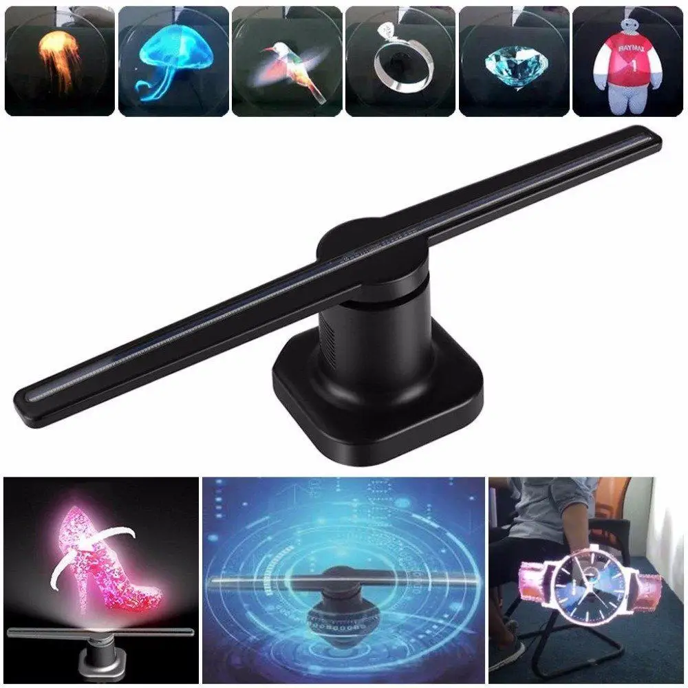 

SOLLED Universal LED Holographic Projector Portable Hologram Player 3D Hologram Dispaly Fan Unique Hologram Projector