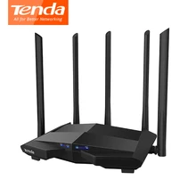 Tenda AC11 1200 Мбит/с беспроводной Wi-Fi маршрутизатор 1WAN+ 3LAN гигабитные порты, 5* 6dBi антенны с высоким коэффициентом усиления 1 ГГц процессор+ 128 М DDR3 умное управление приложением