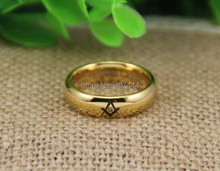 Ygk joyería 6mm/8mm color oro dome masonic hombres moda señor tungsten anillos de boda