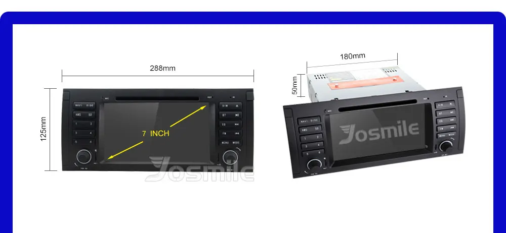 Flash Deal Josmlie 1 Din Car DVD Player For BMW E39 BMW X5 E53 M5 Audio Radio Multimeida GPS Navigation System Touch Screen Head Unit DAB+ 16