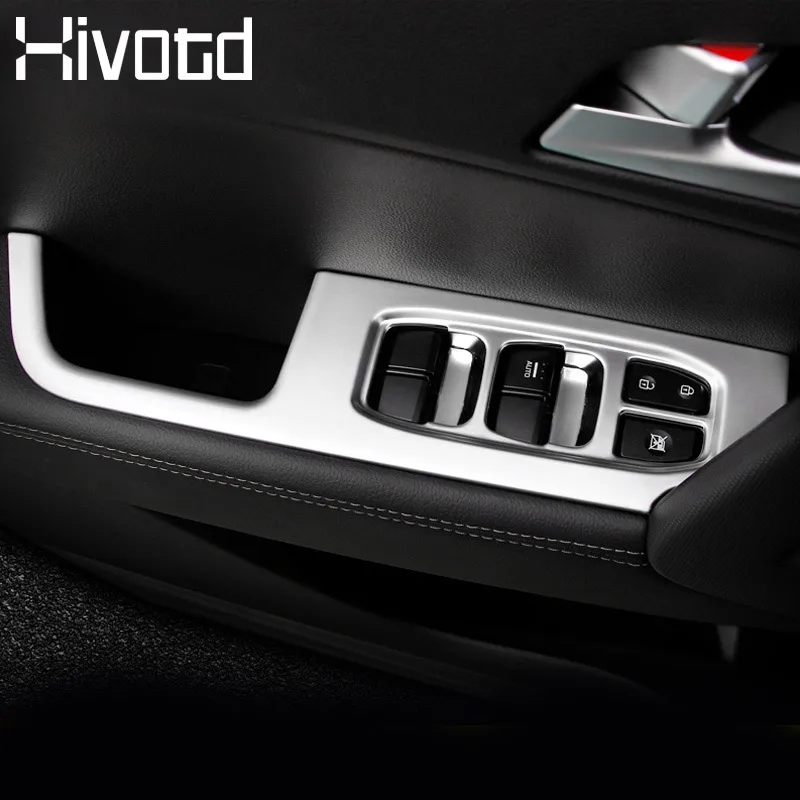 

Hivotd For hyundai creta ix25 Chrome Door Window Armrest Switch Button Knob Panel Cover Trim Interior accessories 2017 2018