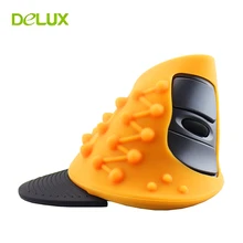 Delux M618 Wireless Mouse Ergonomic Vertical Mouse 1600 DPI USB 10m Right Hand Optical 2.4g Upright Mice for PC Laptop Desktop