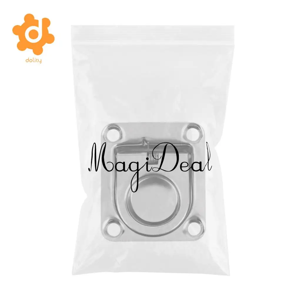 1.7' x 1.4' Stainless Steel Hatch Locker Lift Handle Ring Pull Hardware Flush Mount Boat Marine Caravan Door Window High Quality