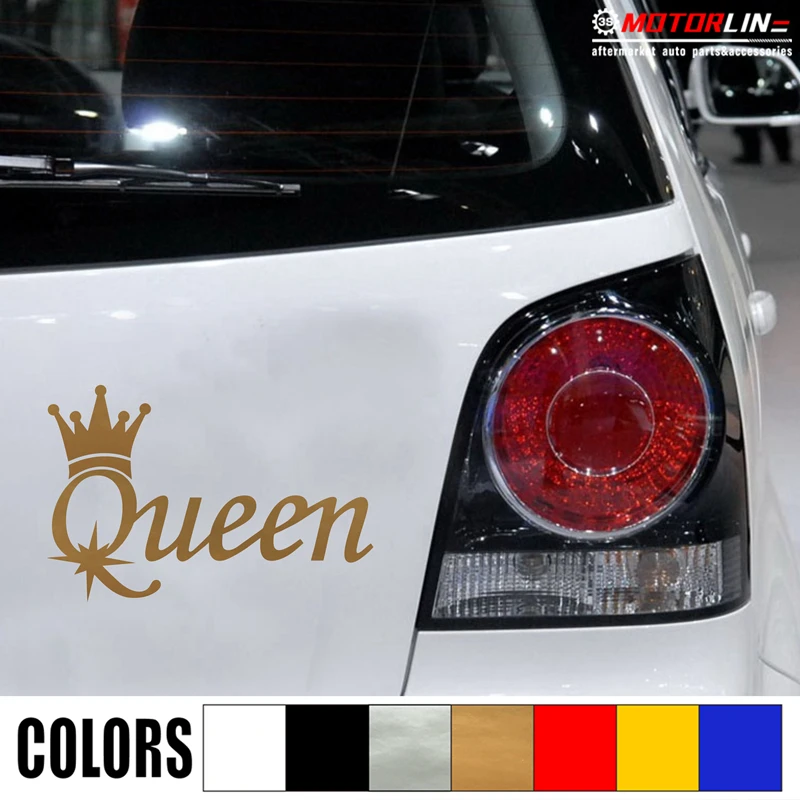 

Queen Crown Decal Sticker Car Vinyl pick size color no bkgrd die cut