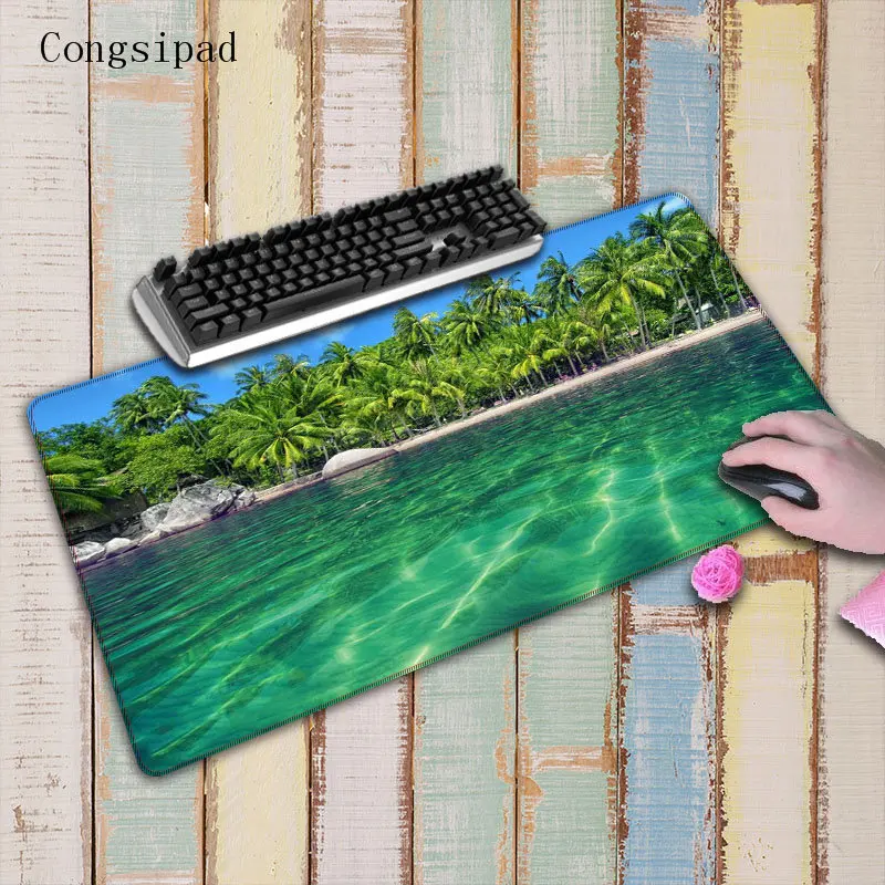  Congsipad Beach wave Super Large Size Mouse Pad Natural Rubber Material Waterproof Desk Gaming Mous