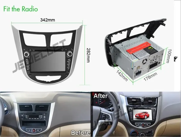 Discount Quad core 1024*600 HD screen Android 9.0 Car DVD GPS radio Navigation for Hyundai Accent i25 Solaris grand avega 2010-2016 0