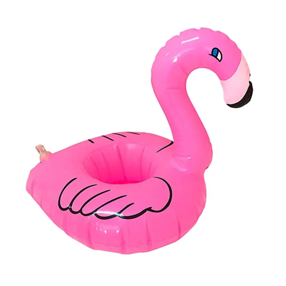 4x Inflatable Pink Flamingo Floating Drink Can Holder Hot Tub Pool Bath Assesory 