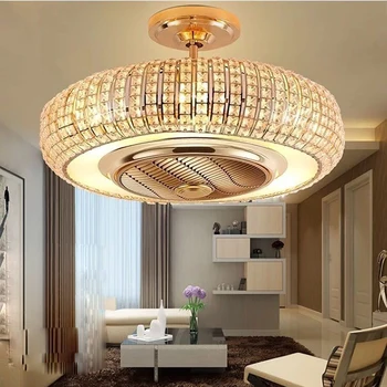 

LED Modern Alloy Crystal Acrylic Ceiling Fan.LED Lamp.LED Light.Ceiling Lights.LED Ceiling Light.Ceiling Lamp For Foyer Bedroom