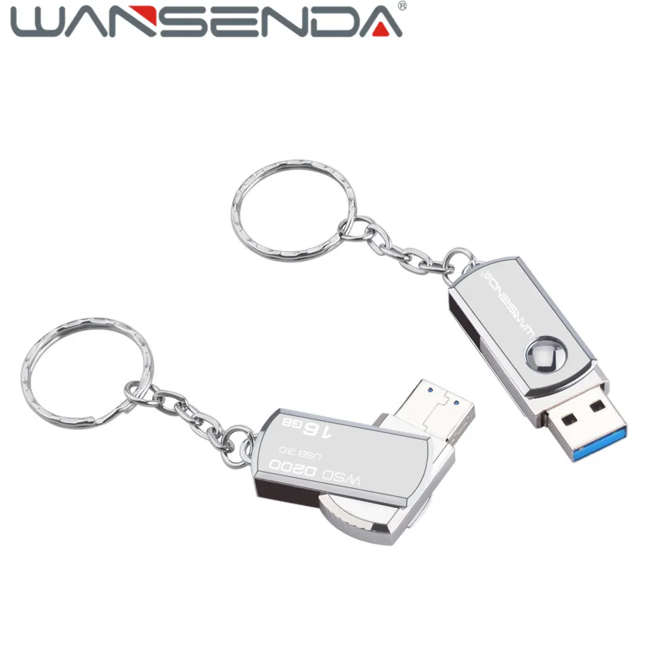 WANSENDA USB 3.0 USB Flash Drive Metal Pen Drive With Key Ring 64GB 32GB 16GB 8GB 4GB External Storage Flash Drive 128GB Stick WANSENDA USB 3.0 USB Flash Drive Metal Pen Drive With Key Ring 64GB 32GB 16GB 8GB 4GB External Storage Flash Drive 128GB Stick