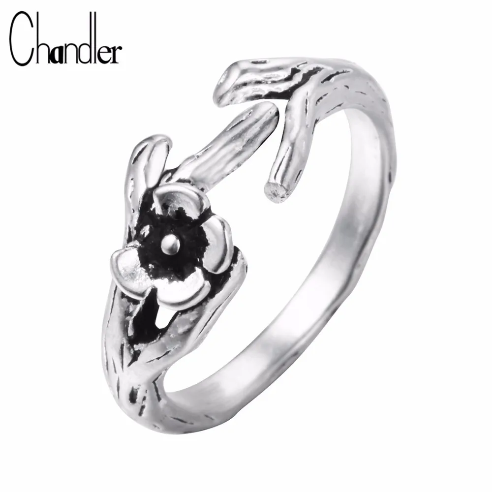 

Chandler Cherry Flower Rings For Women Retro Noble Branch Antique Silver Plated Jewelry Roman Turkish Adjustable Toe Bague Anel